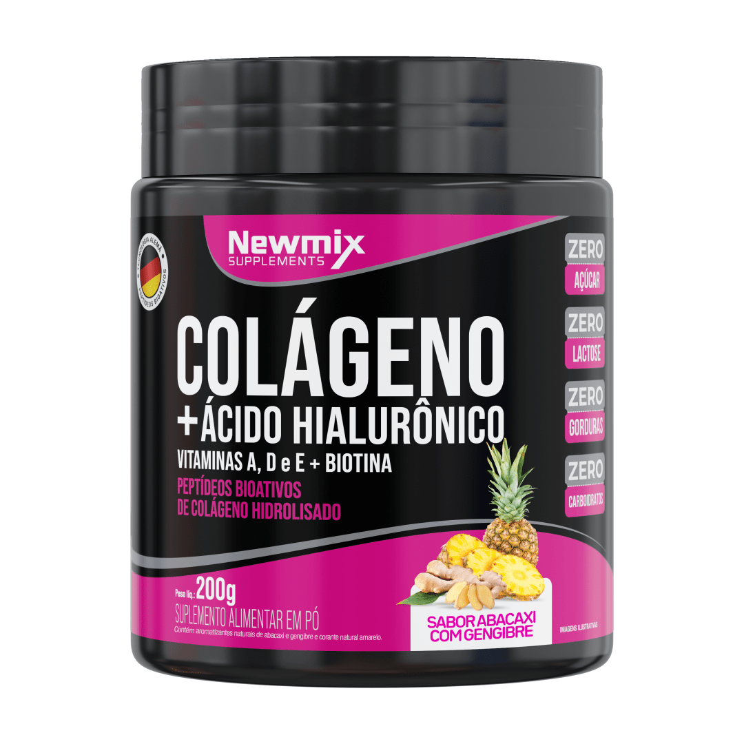 Colágeno + Ácido Hialurônico 200g – Newmix Suplementos